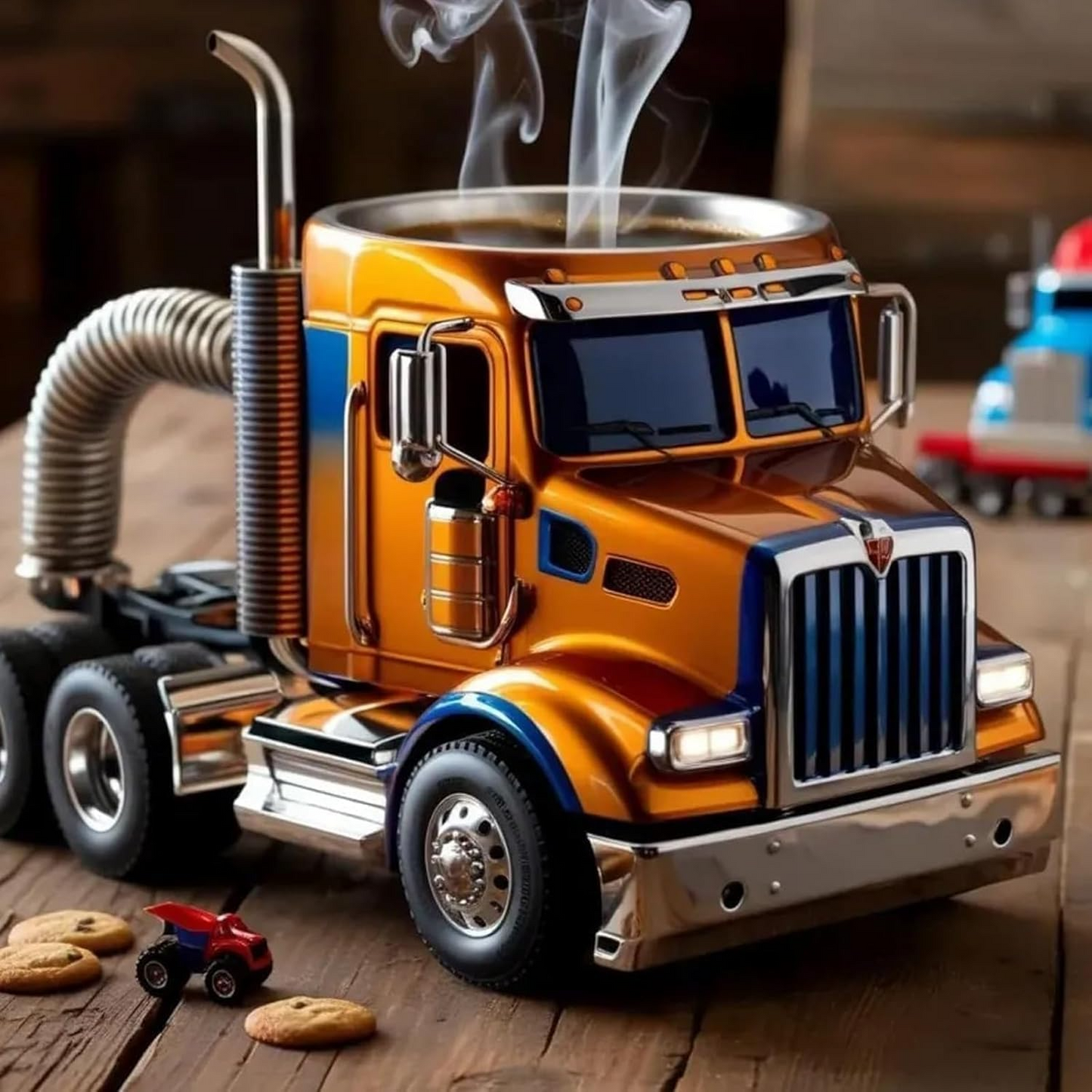 Handcrafted Semi-Truck Coffee Mug – Built for the Open Road