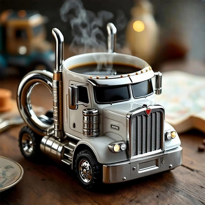 Handcrafted Semi-Truck Coffee Mug – Built for the Open Road