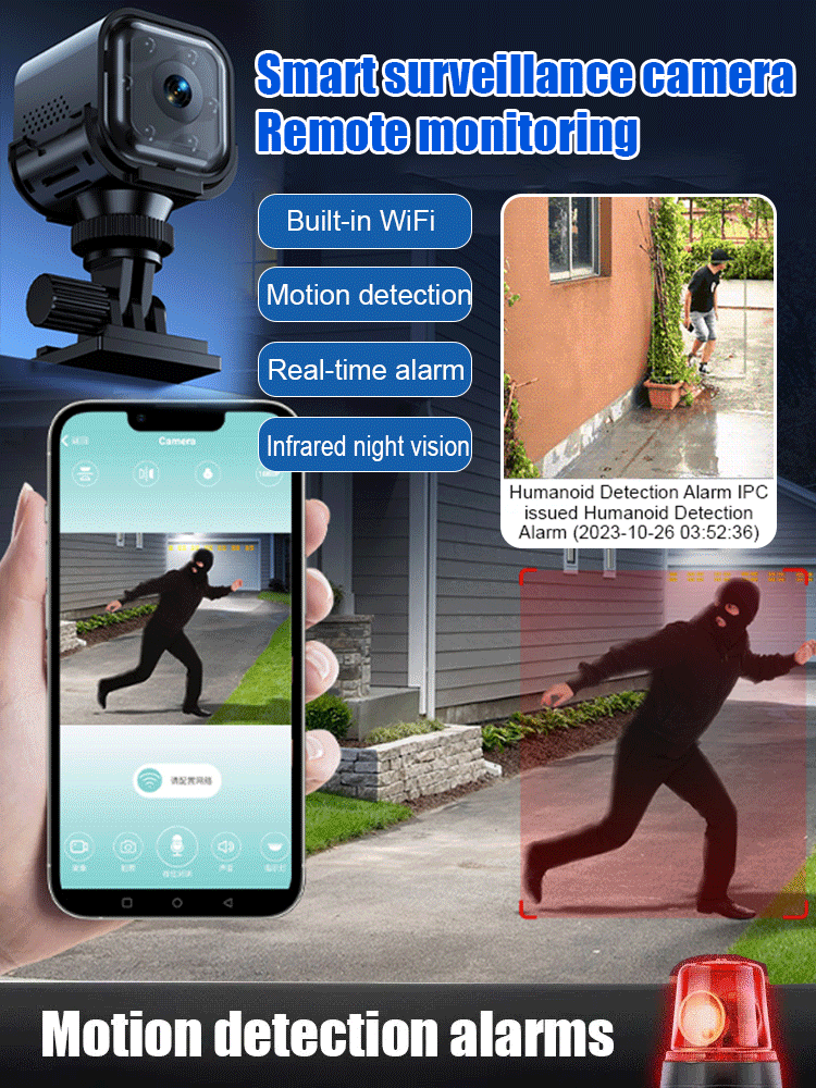 🏆Black Friday 60% OFF-AS03 Smart WiFi Security Camera – 1080P HD, Night Vision, Motion Detection, Low Power