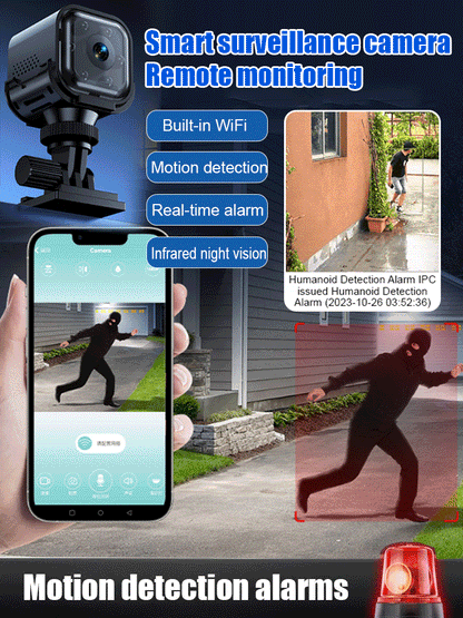 🏆Black Friday 60% OFF-AS03 Smart WiFi Security Camera – 1080P HD, Night Vision, Motion Detection, Low Power