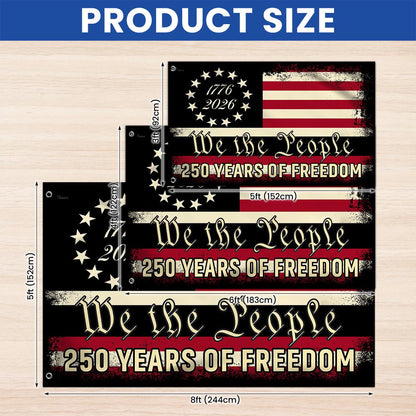 We The People 250 Grommet Flag for Semiquincentennial 3-Day Shipping