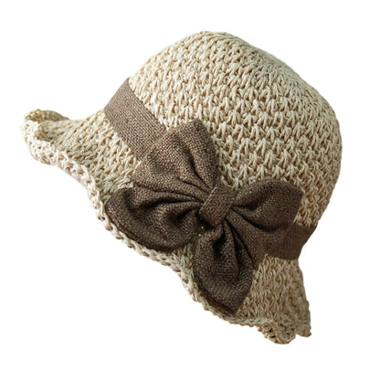 Hot Selling! 50% OFF 🔥 Handmade straw hat, foldable, sun protection, with bow.