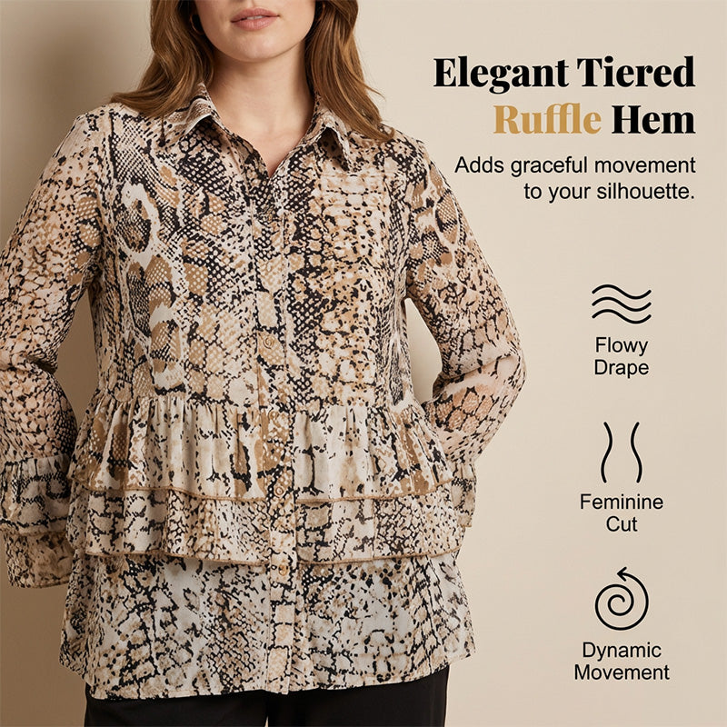 📢📢40% OFF !! ⏰Women's Casual Flowy Ruffled Top