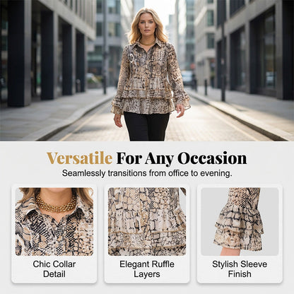 📢📢40% OFF !! ⏰Women's Casual Flowy Ruffled Top