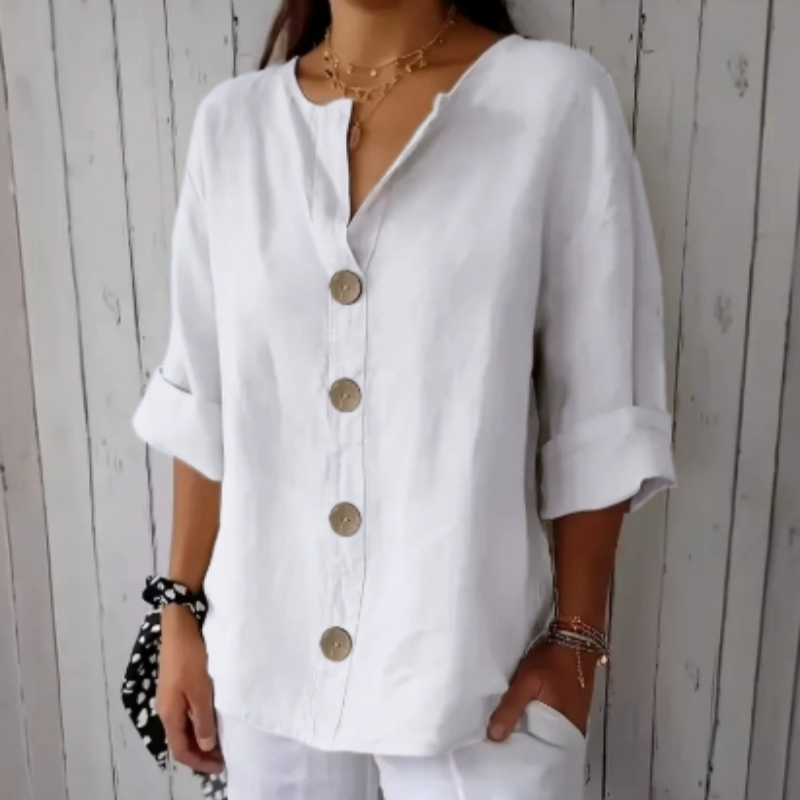 👕 LIMITED-TIME 50% OFF! 💫 Women's Loose Button-Down Top – Easy, Breathable, Wrinkle-Resistant 🌿