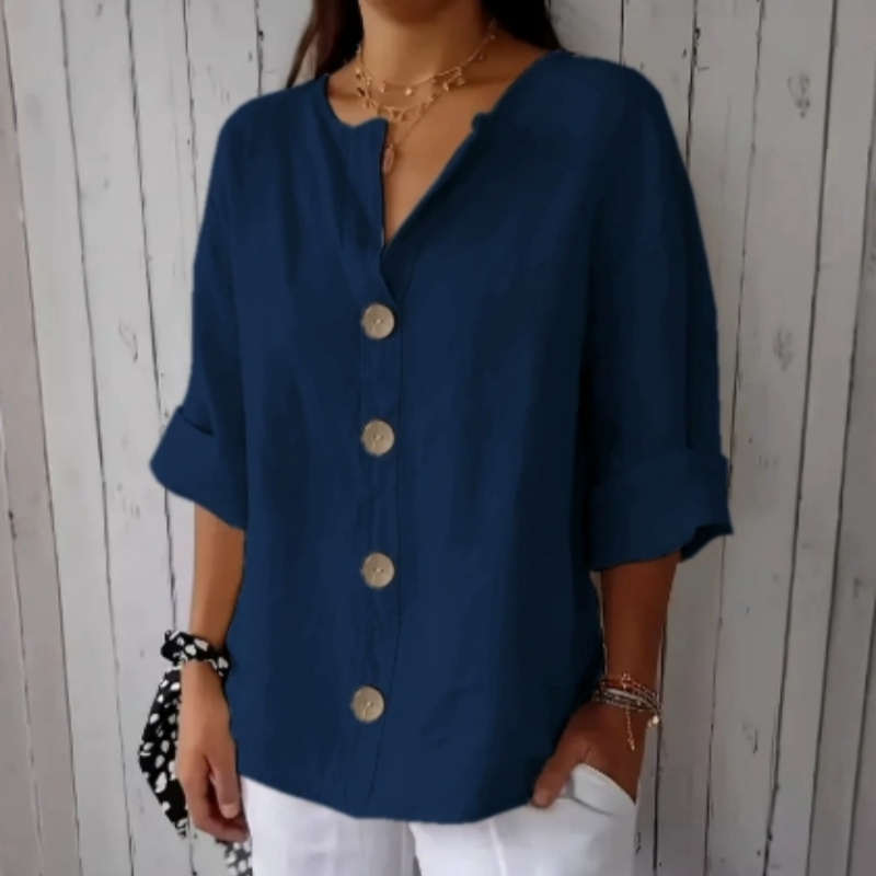 👕 LIMITED-TIME 50% OFF! 💫 Women's Loose Button-Down Top – Easy, Breathable, Wrinkle-Resistant 🌿