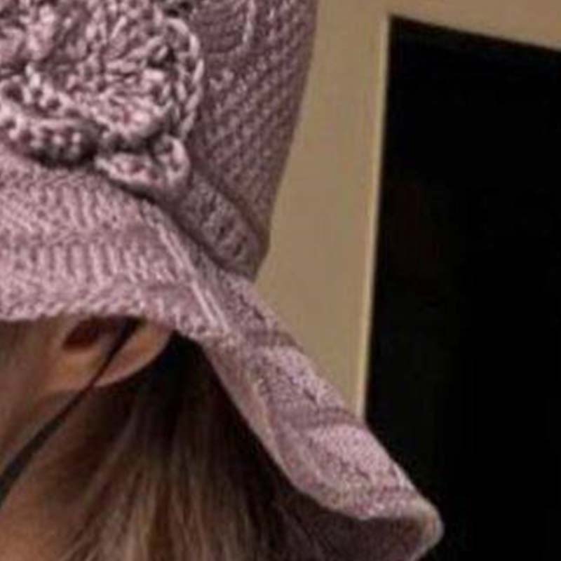 👒 LIMITED-TIME 50% OFF! ✨ Women's Crochet Bucket Hat – Flower Accent, Wide Brim, Cotton ✨